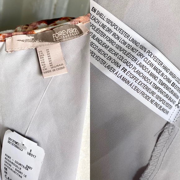 NWT Forever 21 Floral Fit & Flare Pleated Dress M - Picture 3 of 10